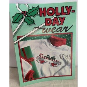 Holiday Wear Cross Stitch Design Book Christmas Patterns Trio Socks/Sweaters Fes